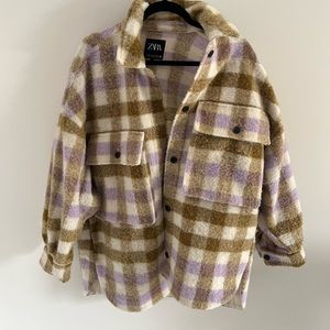 Zara checkered shacket size S/M